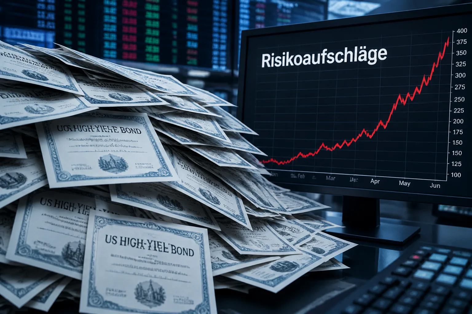 Symbolbild: Mehr Hochzinsanleihen setzen US-Kreditinvestoren unter Druck