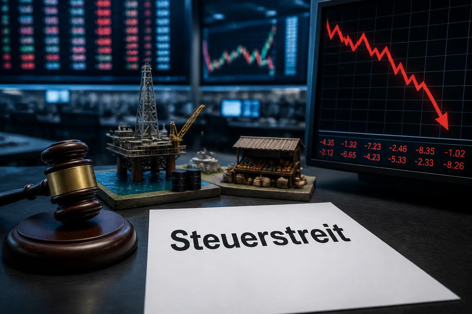 Symbolbild: Tullow-Aktien verlieren nach verlorenem Steuerstreit in Ghana mehr als ein Drittel