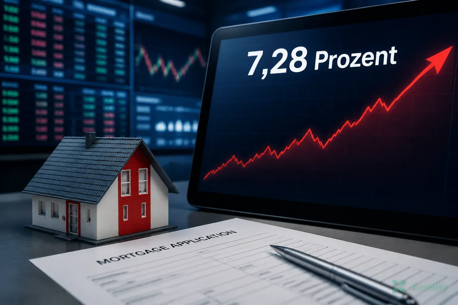 Symbolbild: US-Hypothekenzinsen steigen auf 7,28 Prozent