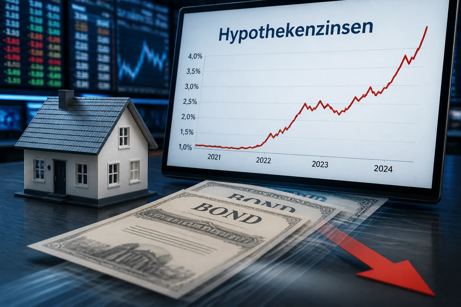 Symbolbild: US-Hypothekenzinsen steigen so stark wie seit vier Jahren nicht mehr