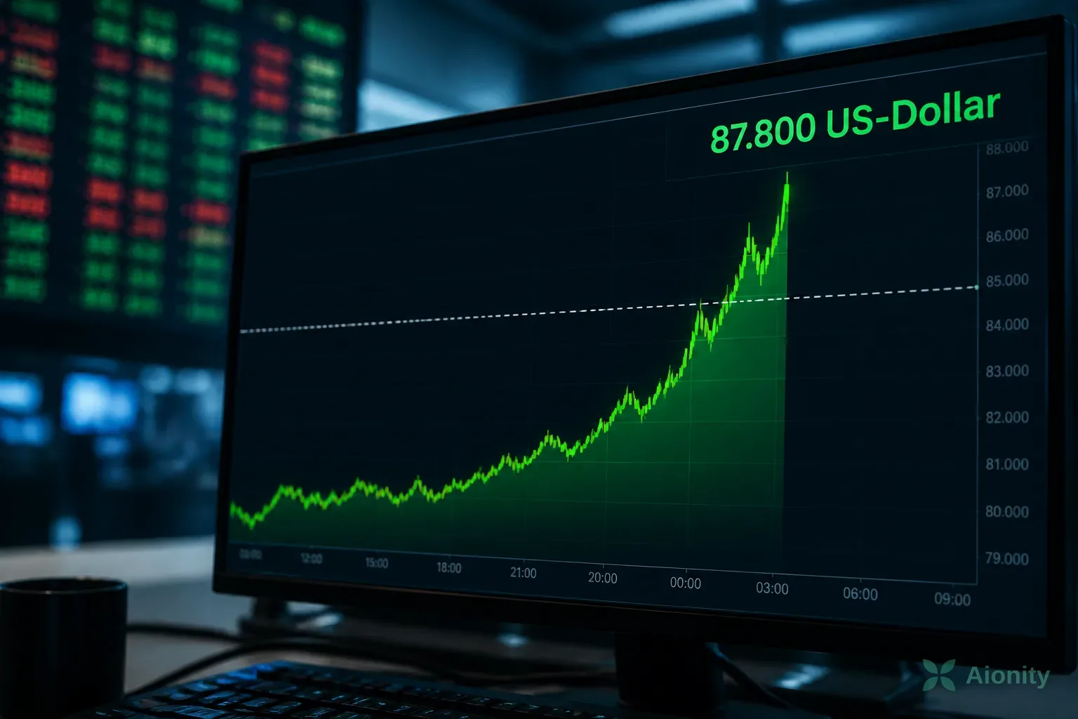 Symbolbild: Bitcoin steigt über 86.500 US-Dollar und nähert sich 87.800 US-Dollar